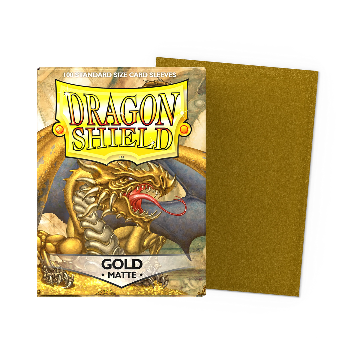 Dragon Shield Standard Sleeves: Matte Gold