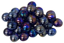 Chessex Gaming Glass Stones in Tube: Iridized Opal Black (40)