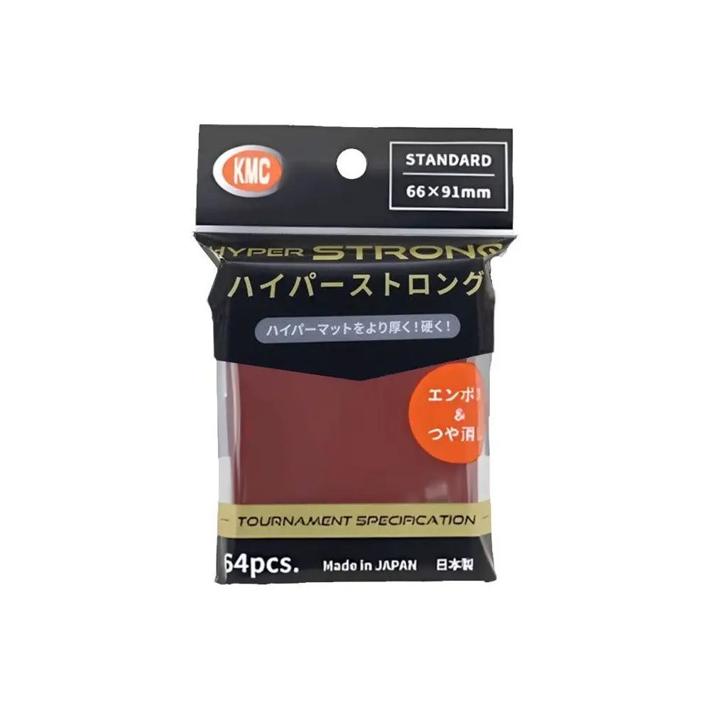 KMC Standard Sleeves - Hyper Strong Red (64 Sleeves)