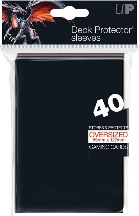 Ultra Pro: Oversized Top Loading Sleeves: Black (40 Sleeves)